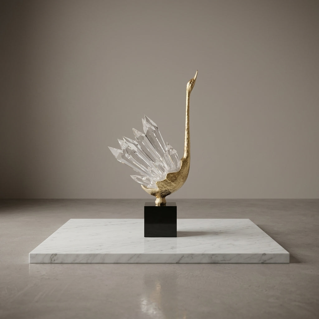 Cisne de Cristal – Figura Decorativa Elegante