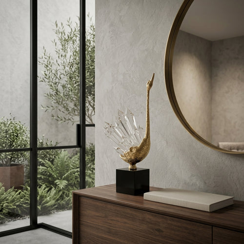 Cisne de Cristal – Figura Decorativa Elegante