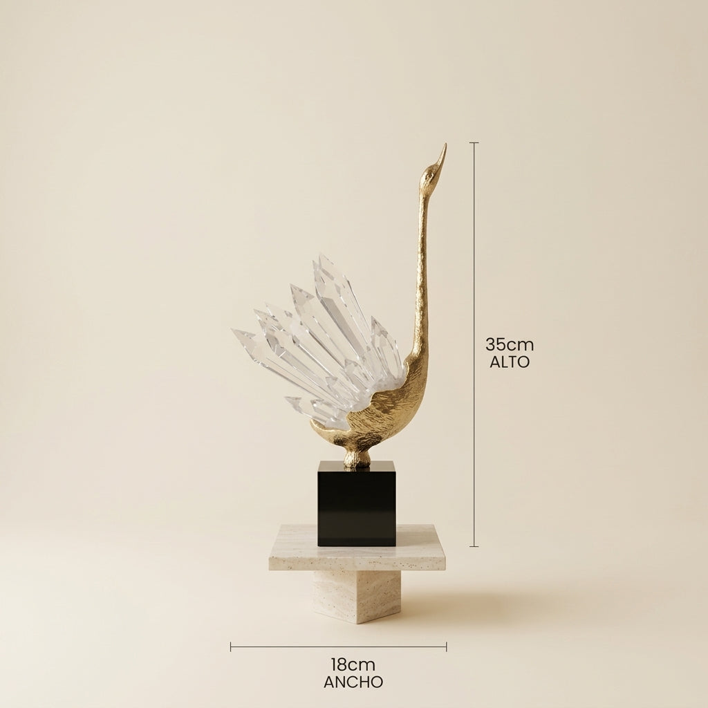 Cisne de Cristal – Figura Decorativa Elegante